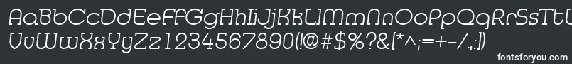 MedflyLight Font – White Fonts on Black Background
