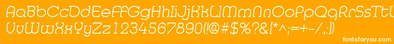 MedflyLight Font – White Fonts on Orange Background