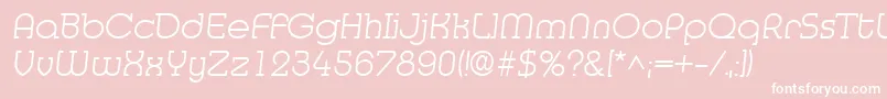 Шрифт MedflyLight – белые шрифты на розовом фоне