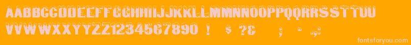 Iceland Font – Pink Fonts on Orange Background