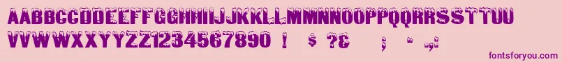 Iceland Font – Purple Fonts on Pink Background