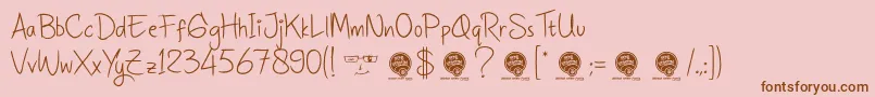 More about DhfQuintasDiary Font DhfQuintasDiary Font – Brown Fonts on Pink Background