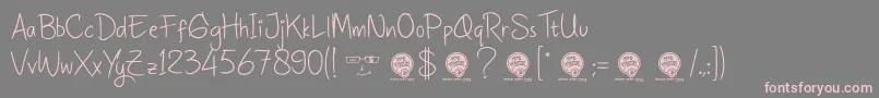More about DhfQuintasDiary Font DhfQuintasDiary Font – Pink Fonts on Gray Background