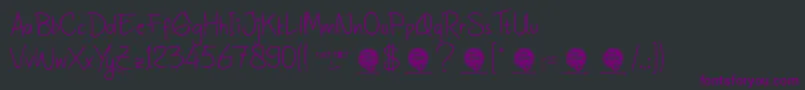 More about DhfQuintasDiary Font DhfQuintasDiary Font – Purple Fonts on Black Background