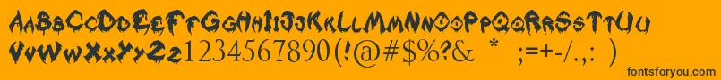 RaslaniKavaliarKaiser Font – Black Fonts on Orange Background