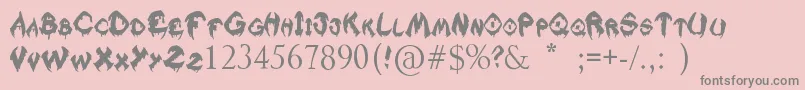 RaslaniKavaliarKaiser Font – Gray Fonts on Pink Background