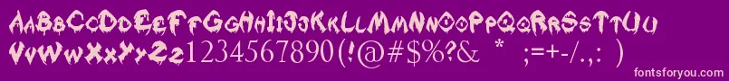 RaslaniKavaliarKaiser Font – Pink Fonts on Purple Background