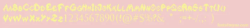 RaslaniKavaliarKaiser Font – Yellow Fonts on Pink Background