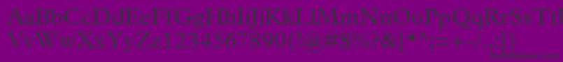 PlantinMtLight Font – Black Fonts on Purple Background