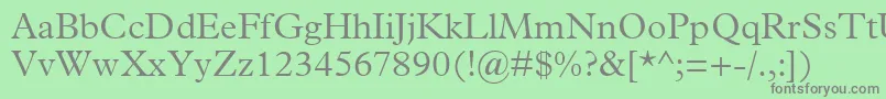 PlantinMtLight Font – Gray Fonts on Green Background