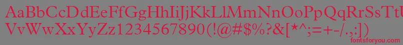 PlantinMtLight Font – Red Fonts on Gray Background