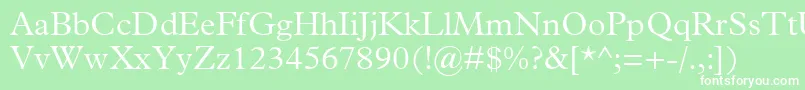 PlantinMtLight Font – White Fonts on Green Background
