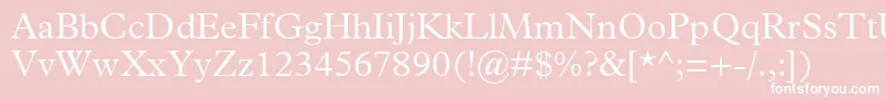 PlantinMtLight Font – White Fonts on Pink Background