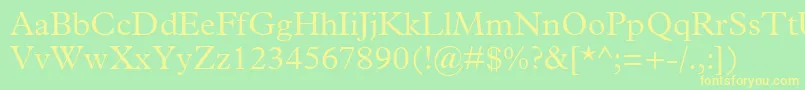 Weitere Informationen zur PlantinMtLight-Schriftart PlantinMtLight-Schriftart – Gelbe Schriften auf grünem Hintergrund