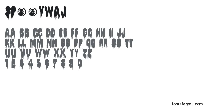 Schriftart SpРёywaj – Alphabet, Zahlen, spezielle Symbole
