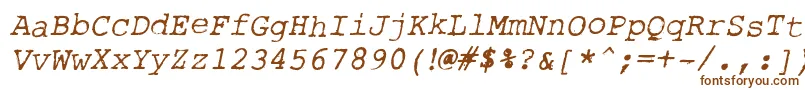 fuente RoughTypewriterItl – Fuentes Marrones Sobre Fondo Blanco