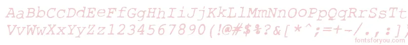 RoughTypewriterItl Font – Pink Fonts on White Background