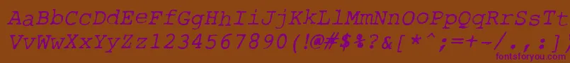 fuente RoughTypewriterItl – Fuentes Moradas Sobre Fondo Marrón