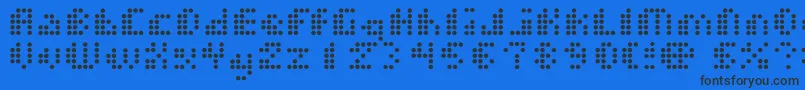 Dotshorm Font – Black Fonts on Blue Background