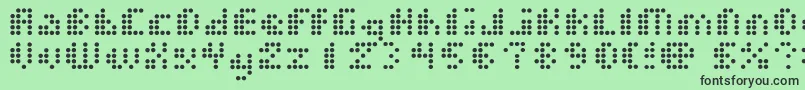 Dotshorm Font – Black Fonts on Green Background