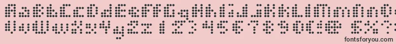 Dotshorm Font – Black Fonts on Pink Background