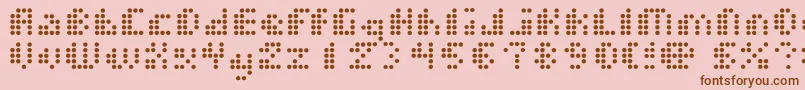 Dotshorm Font – Brown Fonts on Pink Background