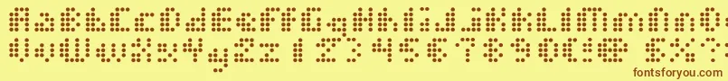 Dotshorm Font – Brown Fonts on Yellow Background