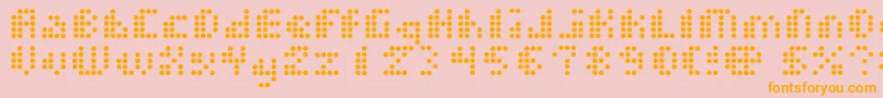 Dotshorm Font – Orange Fonts on Pink Background