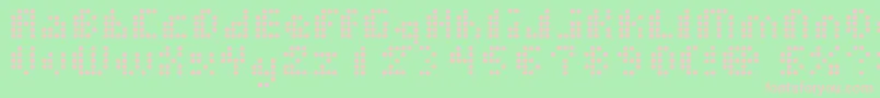 Dotshorm Font – Pink Fonts on Green Background