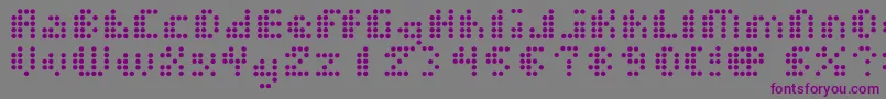 Dotshorm-fontti – violetit fontit harmaalla taustalla