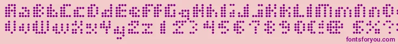 Dotshorm Font – Purple Fonts on Pink Background