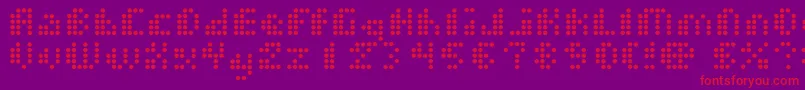 Dotshorm Font – Red Fonts on Purple Background