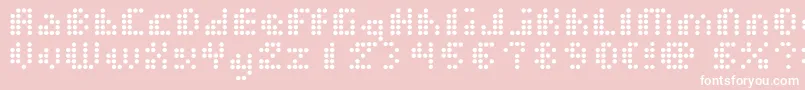 Dotshorm Font – White Fonts on Pink Background