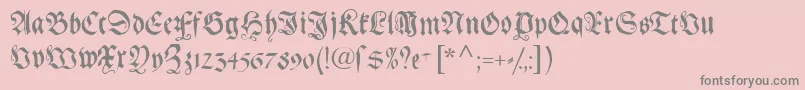 Gebetbuchfraktur Font – Gray Fonts on Pink Background