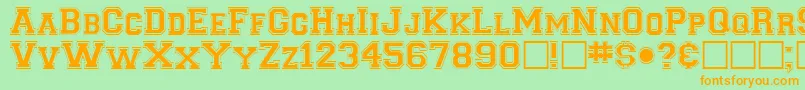ClancyaRegular Font – Orange Fonts on Green Background