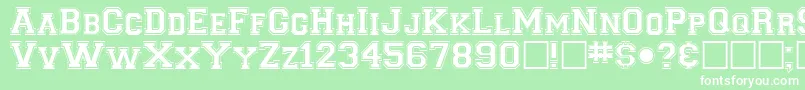 ClancyaRegular Font – White Fonts on Green Background