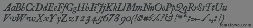 Essays1743 Italic Font – Black Fonts on Gray Background