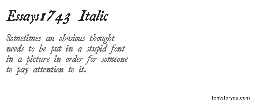 Essays1743 Italic フォントのレビュー