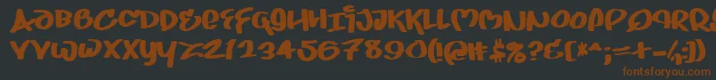 Juice Font – Brown Fonts on Black Background
