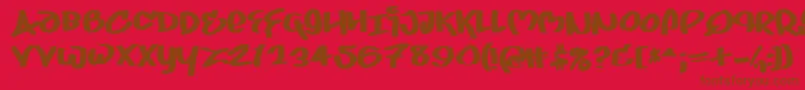 Fonte Juice – fontes marrons em um fundo vermelho