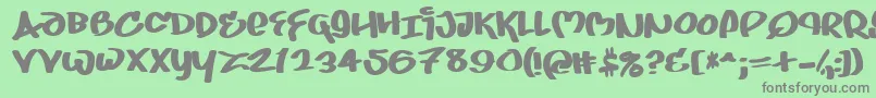 フォントJuice – 緑の背景に灰色の文字