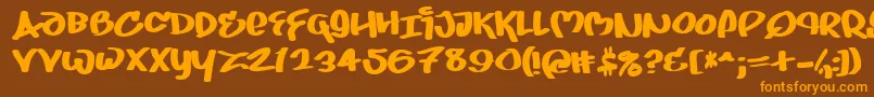 Juice Font – Orange Fonts on Brown Background