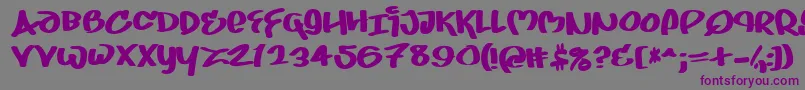 Juice-Schriftart – Violette Schriften auf grauem Hintergrund