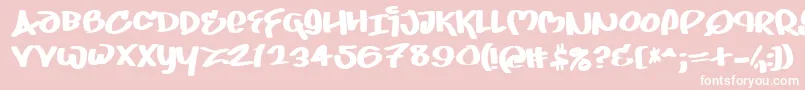 Juice-Schriftart – Weiße Schriften auf rosa Hintergrund
