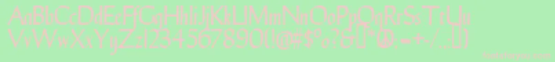 LapisLazuli Font – Pink Fonts on Green Background