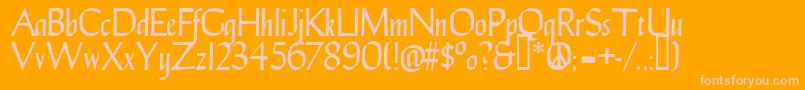 LapisLazuli Font – Pink Fonts on Orange Background