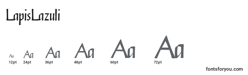Размеры шрифта LapisLazuli