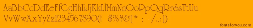 UniversityLtRoman Font – Brown Fonts on Orange Background
