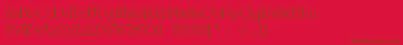 UniversityLtRoman Font – Brown Fonts on Red Background