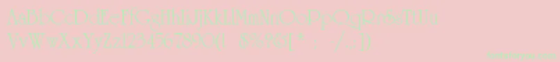 UniversityLtRoman Font – Green Fonts on Pink Background